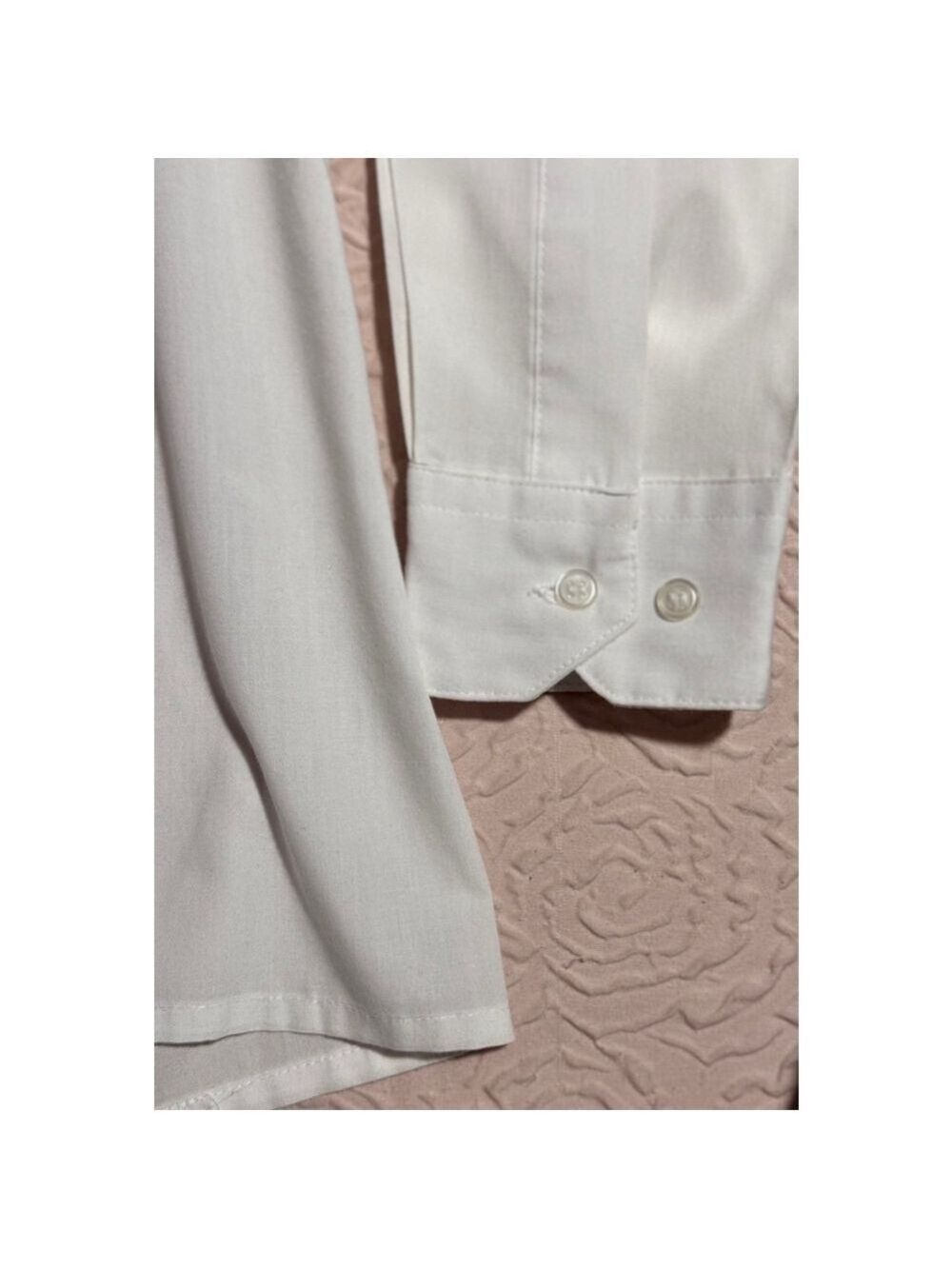 A white shirt. Mens size 14 1/2. Poly-cotton Korea decorated for what? ￼ - Picture 13 of 15